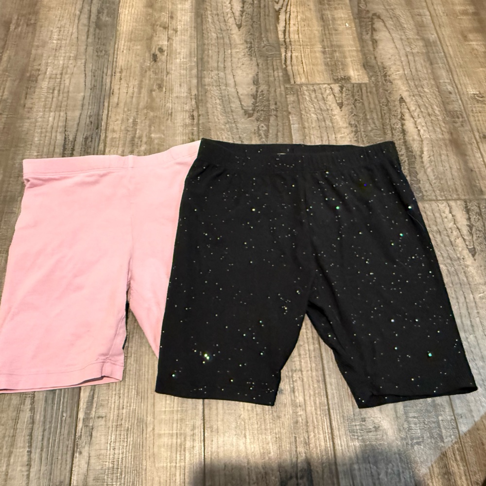 Pink and Black Sparkle Bike Shorts Set lot of 2